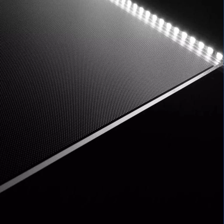 Lastra acrilica per pannello guida luminosa a led con incisione laser